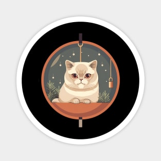 Exotic Shorthair Cat Xmas Xmas Ornament, Love Cats Magnet